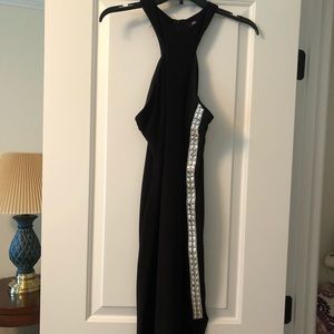 Black high neck prom dress